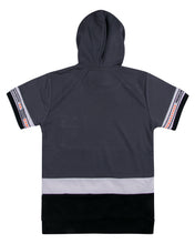 Load image into Gallery viewer, Boys Printed Dark Grey Hoodies Style T Shirt
