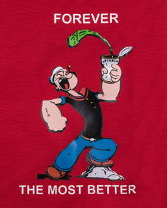 Boys Popeye Printed Red T Shirt