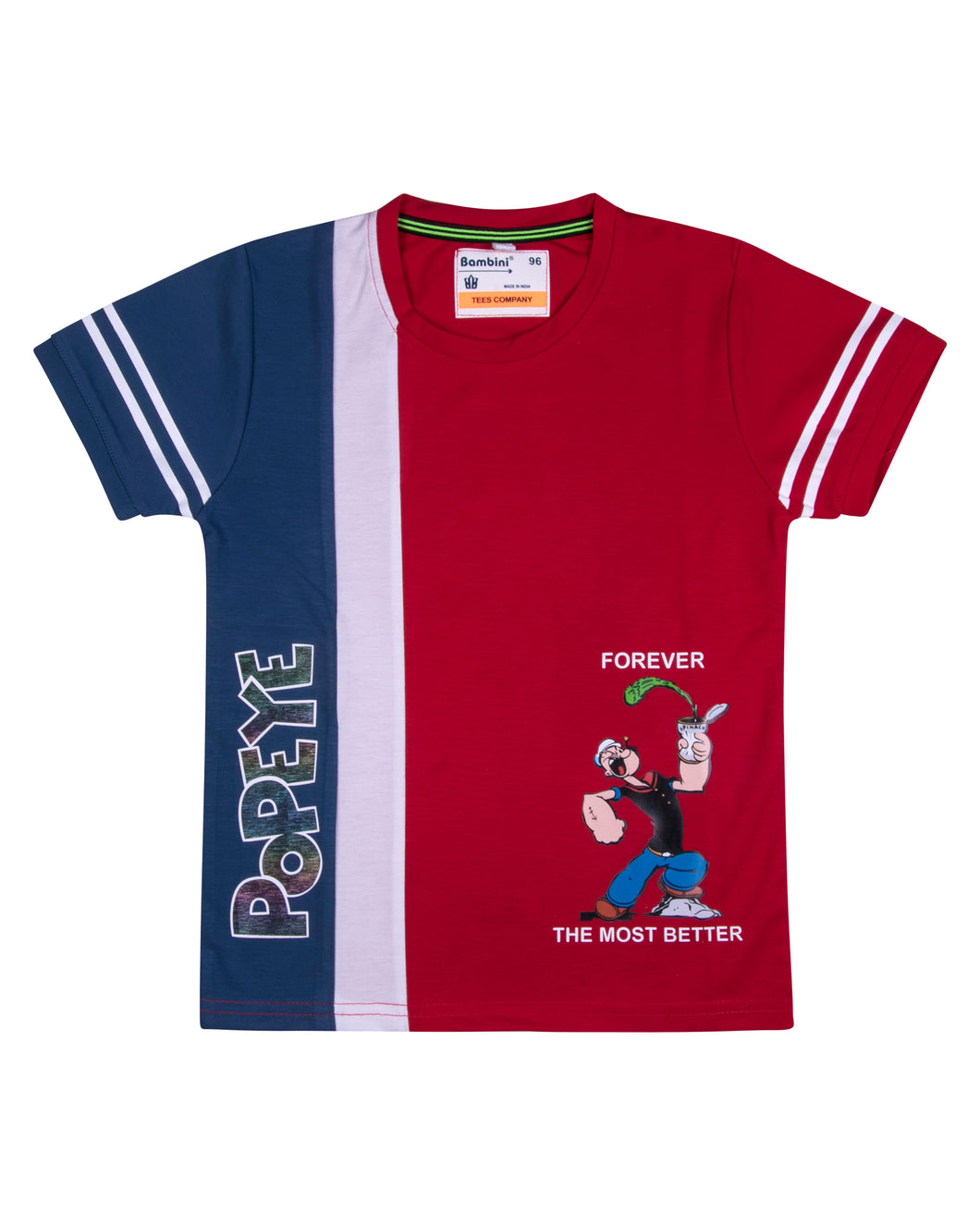 Boys Popeye Printed Red T Shirt
