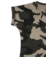 Load image into Gallery viewer, Girls Army Print Crop Top
