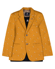 Load image into Gallery viewer, Boys Fashion Yellow Blazer With Solid Printed T Shirt
