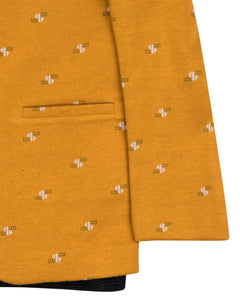 Boys Fashion Yellow Blazer With Solid Printed T Shirt