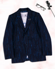 Load image into Gallery viewer, Boys Fashion Navy Blue Blazer With Solid Printed T Shirt

