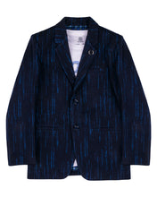 Load image into Gallery viewer, Boys Fashion Navy Blue Blazer With Solid Printed T Shirt
