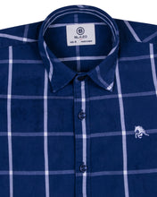 Load image into Gallery viewer, Boys Fashion Blue Checks Shirt
