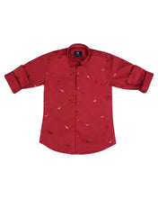 Load image into Gallery viewer, Boys Fashion Red Printed Shirt

