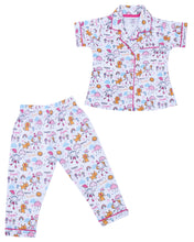 Load image into Gallery viewer, Rainy Girl Print Front Open Night Suit
