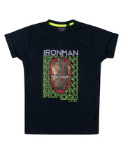 Load image into Gallery viewer, Boys Embellished Iron Man Navy Blue T shirt
