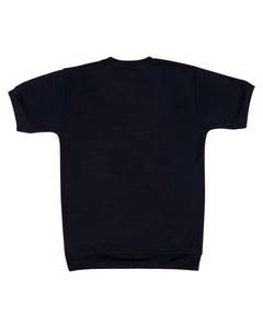 Boys Printed Navy Blue Round Neck T Shirt