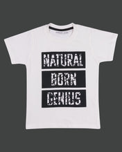 Load image into Gallery viewer, Boys Casual Printed White Round Neck T Shirt
