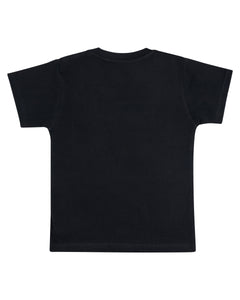 Boys Casual Printed Dark Grey Round Neck T Shirt
