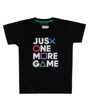 Load image into Gallery viewer, Boys Printed Black Round Neck T Shirt
