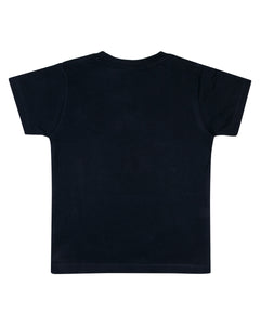 Boys Printed Navy Blue Casual T Shirt