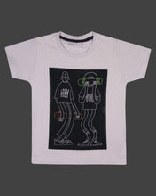 Load image into Gallery viewer, Boys Printed Cream Casual T Shirt
