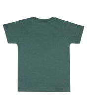 Load image into Gallery viewer, Boys Printed Dark Green Casual T Shirt
