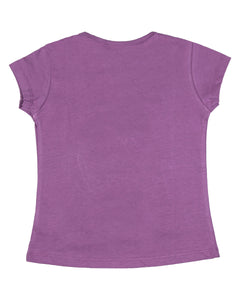 Girls Printed Purple Casual Top