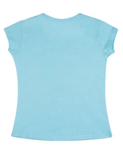 Load image into Gallery viewer, Girls Printed Sky Blue Casual Top

