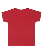 Load image into Gallery viewer, Red Printed Round Neck T-Shirt
