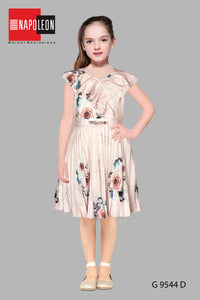 Girls Party Frock Peach