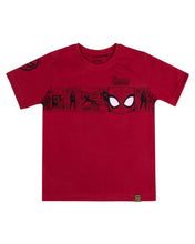 Load image into Gallery viewer, Boys Solid Spiderman Printed Red Night Suit
