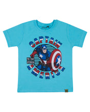 Load image into Gallery viewer, Captain America Light Blue Casual T Shirt
