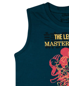 Boys Master Mickey Printed Sleeve Less T Shirt