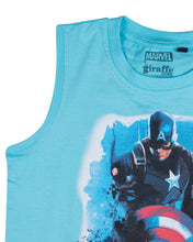 Load image into Gallery viewer, Boys Captain America Printed Sleeve Less T-Shirt

