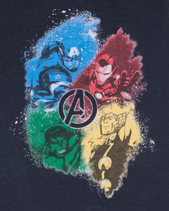 Boys Avengers Printed Dark Green Sleeve Less T Shirt