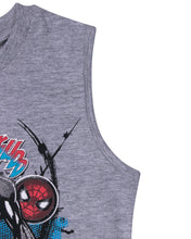 Load image into Gallery viewer, Boys Spider Man Printed Grey Sleeve Less T Shirt
