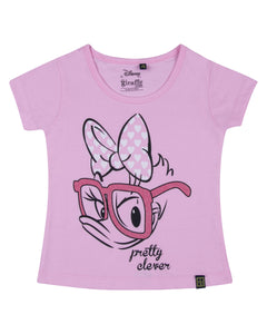Girls Daisy Duck Printed Casual T Shirt