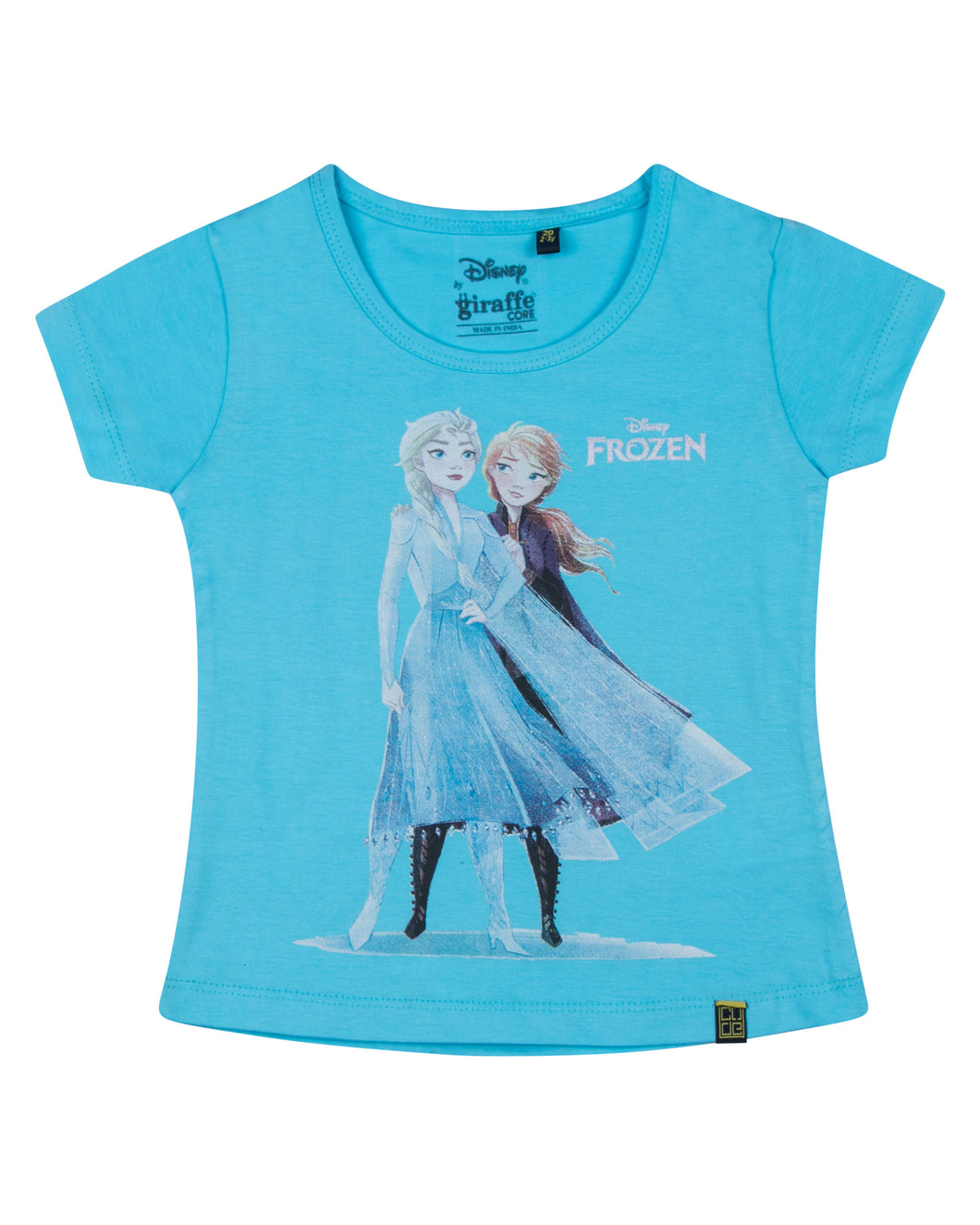 Girls Elsa and Anna Printed Casual T Shirt