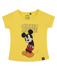 Girls Mickey Mouse Printed Casual T Shirt