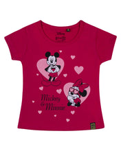 Load image into Gallery viewer, Girls Mickey and Minnie Printed Casual T Shirt

