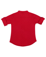 Load image into Gallery viewer, Boys Dotted Shirt Red
