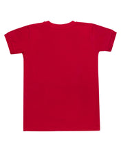 Load image into Gallery viewer, Boys Solid Printed Red Round Neck T Shirt
