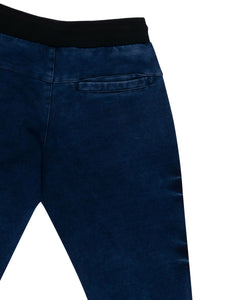 Boys Fashion Dark Blue Cross Pocket Jeans