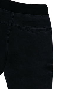 Boys Fashion Black Cross Pocket Jeans