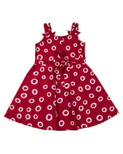 Load image into Gallery viewer, Girls Printed Casual Red Frock

