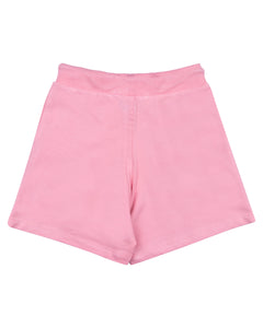 Girls Solid Pink Casual Shorts