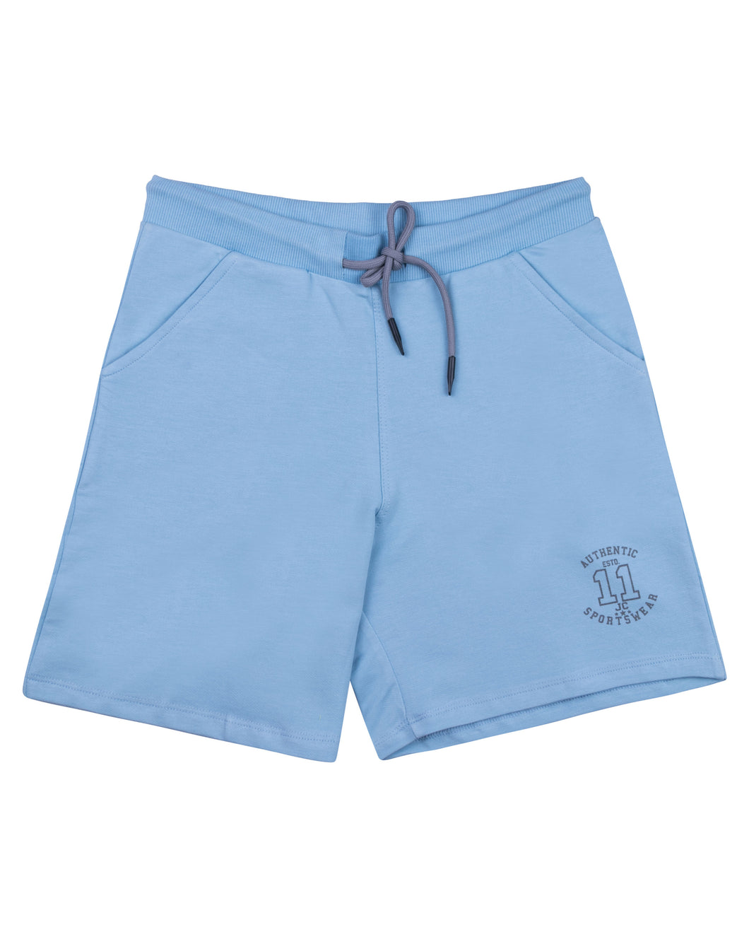 Girls Solid Light Blue Casual Shorts