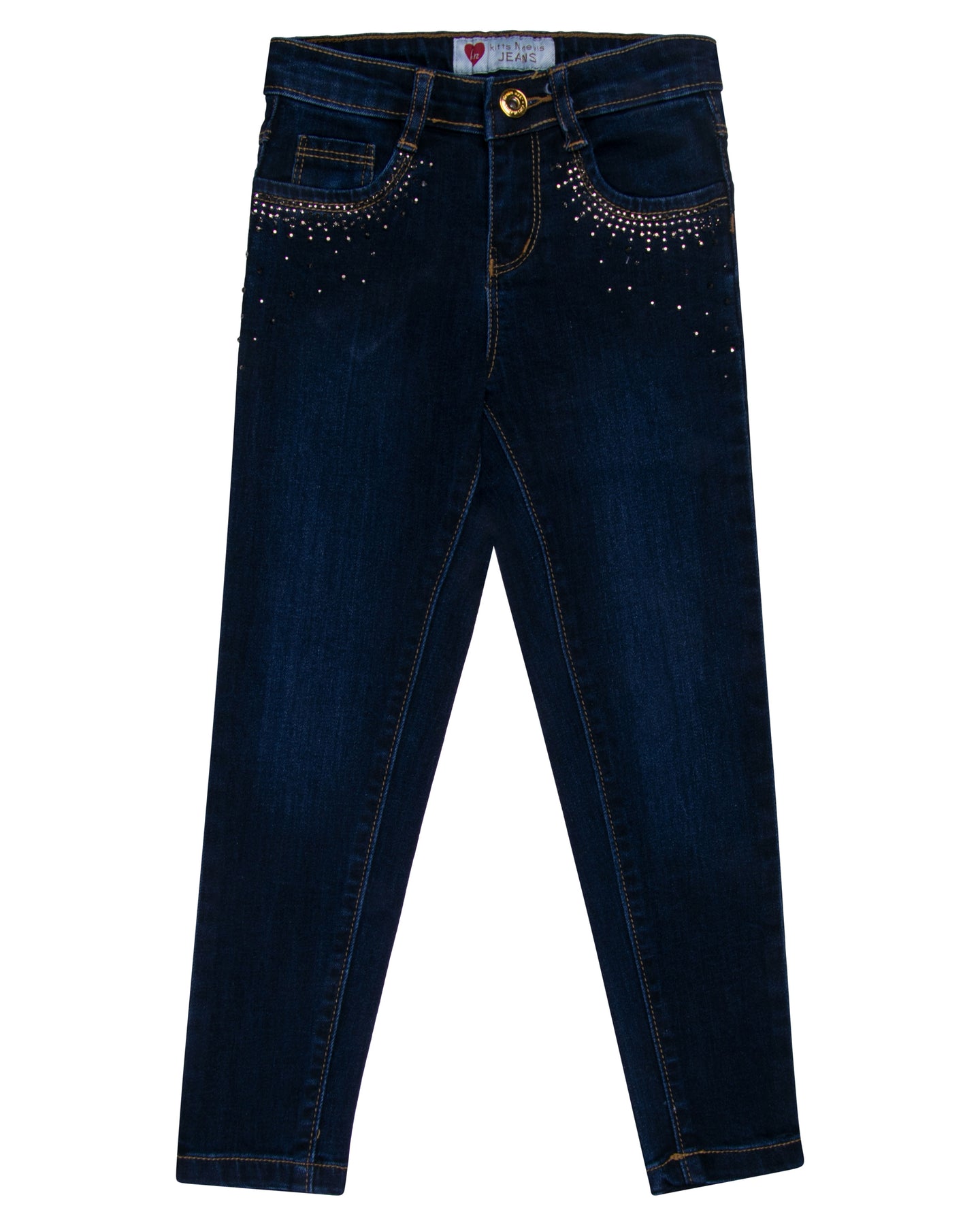 Girls Fashion Dark Blue Jeans