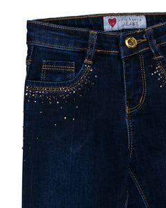 Girls Fashion Dark Blue Jeans