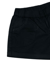Load image into Gallery viewer, Girls Solid Plain Cotton Black Shorts
