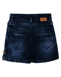 Girls Fashion Dark Blue Denim Shorts