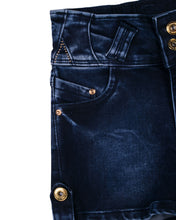 Load image into Gallery viewer, Girls Fashion Dark Blue Denim Shorts
