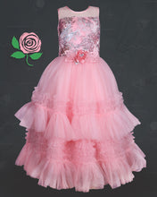 Load image into Gallery viewer, Pink Flared Party Gown

