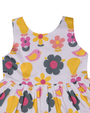 Load image into Gallery viewer, Girls Floral Printed White Cotton Frock
