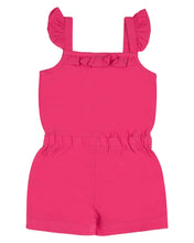 Load image into Gallery viewer, Girls Solid Plain Pink Half Jumpsuit
