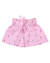 Load image into Gallery viewer, Girls Printed Cotton Pink Shorts
