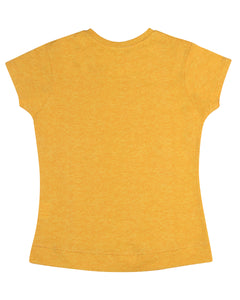 Girls Casual Printed Yellow Top